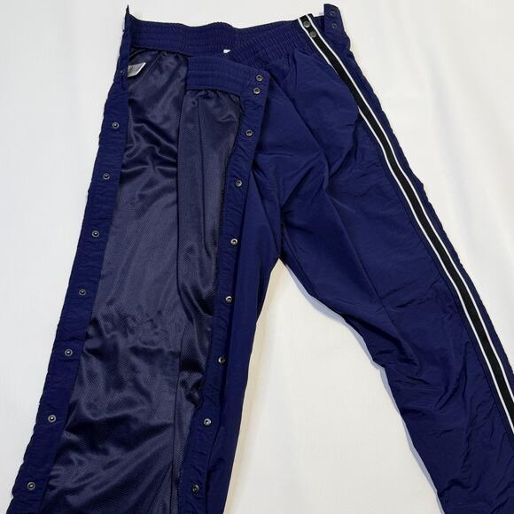 Mitchell & Ness Pants Mens Medium Navy Snap Tear Away Breakaway Track Mesh - Picture 3 of 9